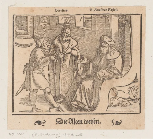 Tiende gebod: leg over een ander geen vals getuigenis af by anonymous, print, 1539