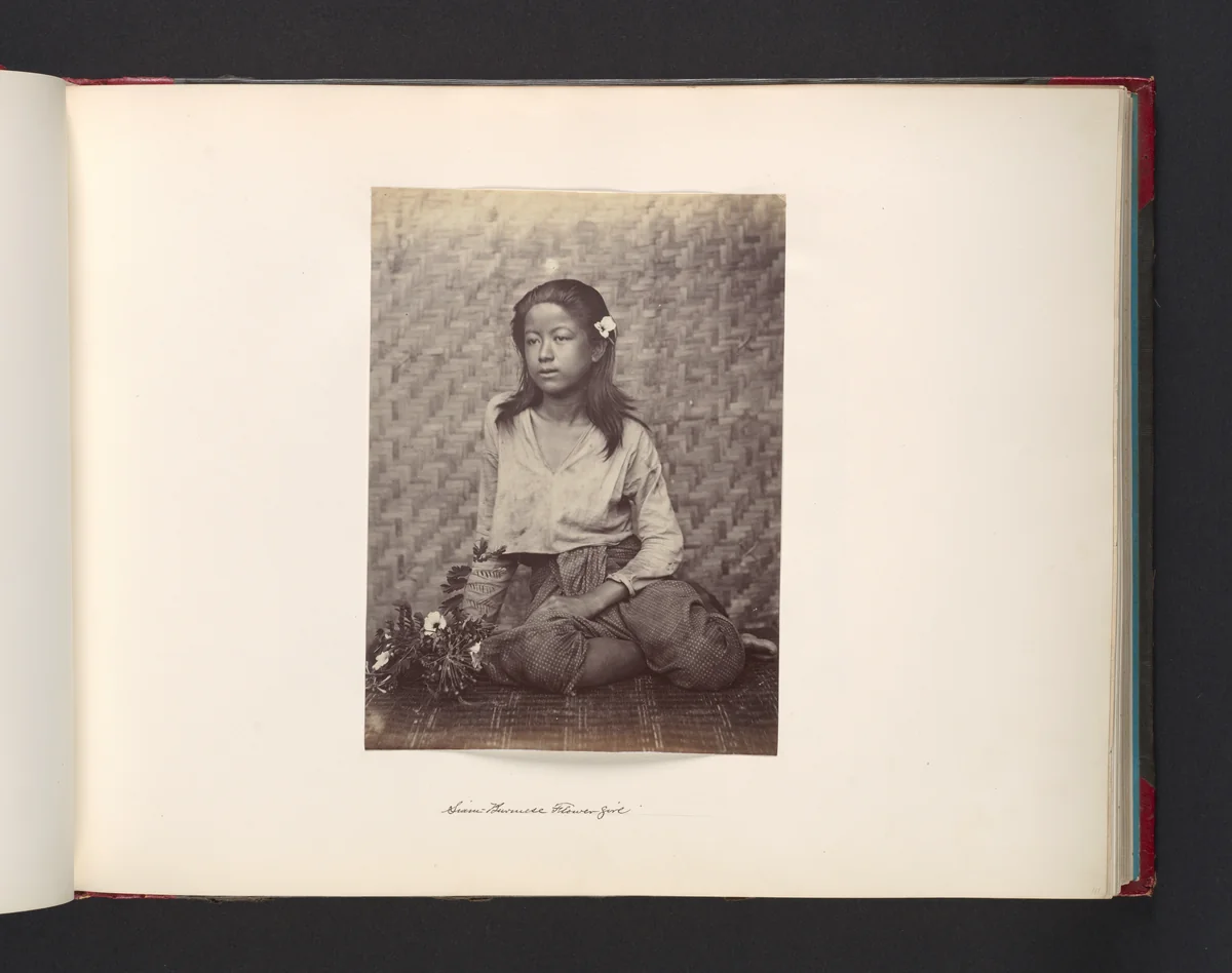 Siam - Burmese Flower Girl by John Thomson, photograph, 1865