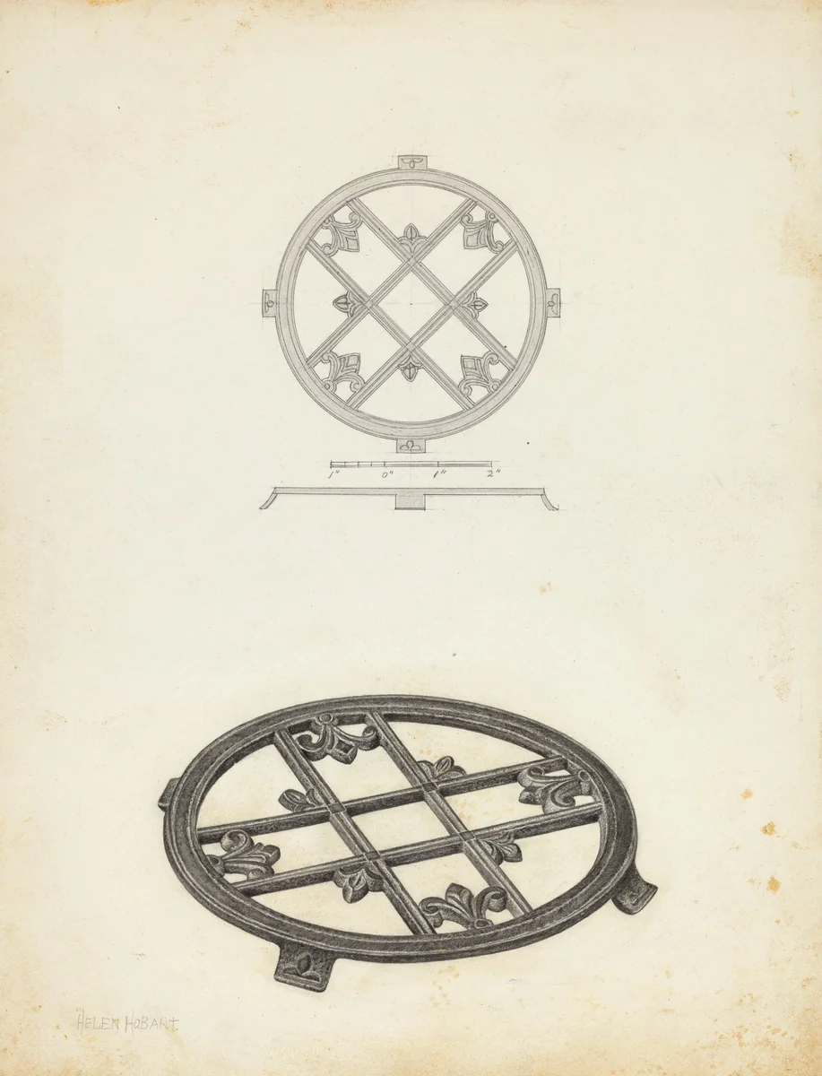 Trivet by Helen Hobart, index of american design, 1941