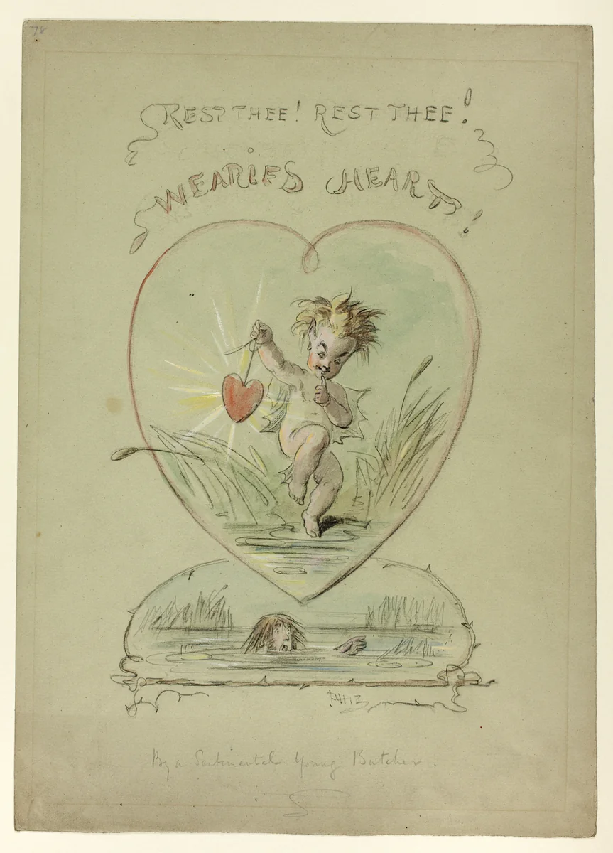 Rest Thee! Rest Thee! Wearied Heart! by Hablot Knight Browne, painting, 1835-1882