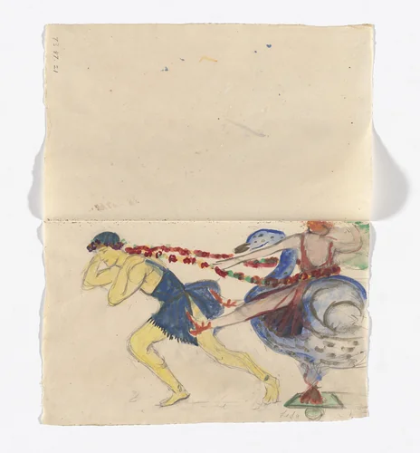 Costume design (Leda) for artist's ballet Orphée of the Quat-z-arts by Florine Stettheimer, drawing, 1912