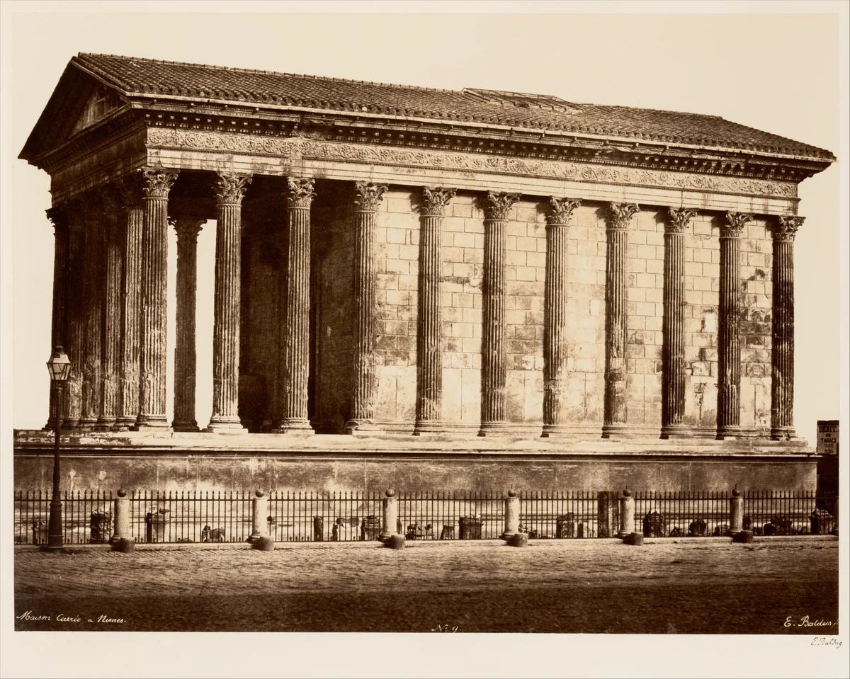 Maison Carrée à Nîmes by Edouard Baldus, photograph, 1853