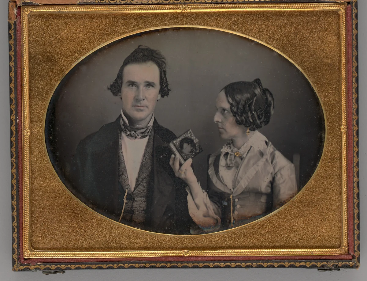 Untitled (Portrait of a Man and a Woman) by Unknown maker, other, 1851
