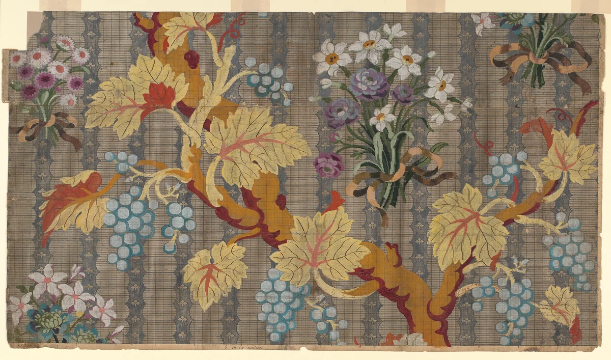 Mise-en-carte (Point-paper) by Le Clere L'ainé, textile, 1759