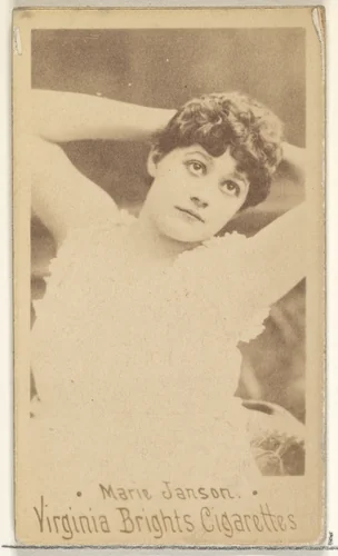 Marie Janson, from the Actors and Actresses series (N45, Type 1) for Virginia Brights Cigarettes by Allen & Ginter, photograph, 1885-1891