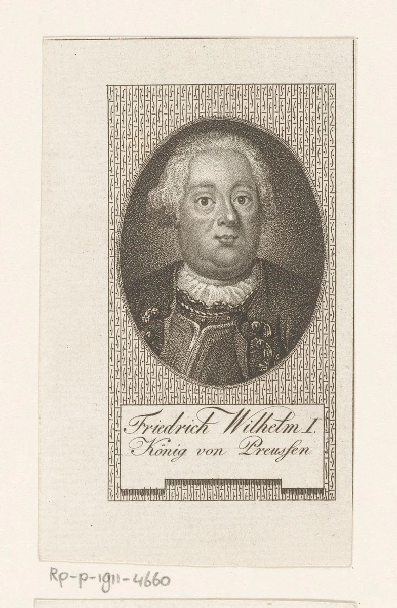 Portret van Frederik Willem I by Meno Haas, print, 1762-1833
