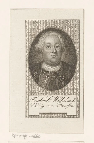 Portret van Frederik Willem I by Meno Haas, print, 1762-1833
