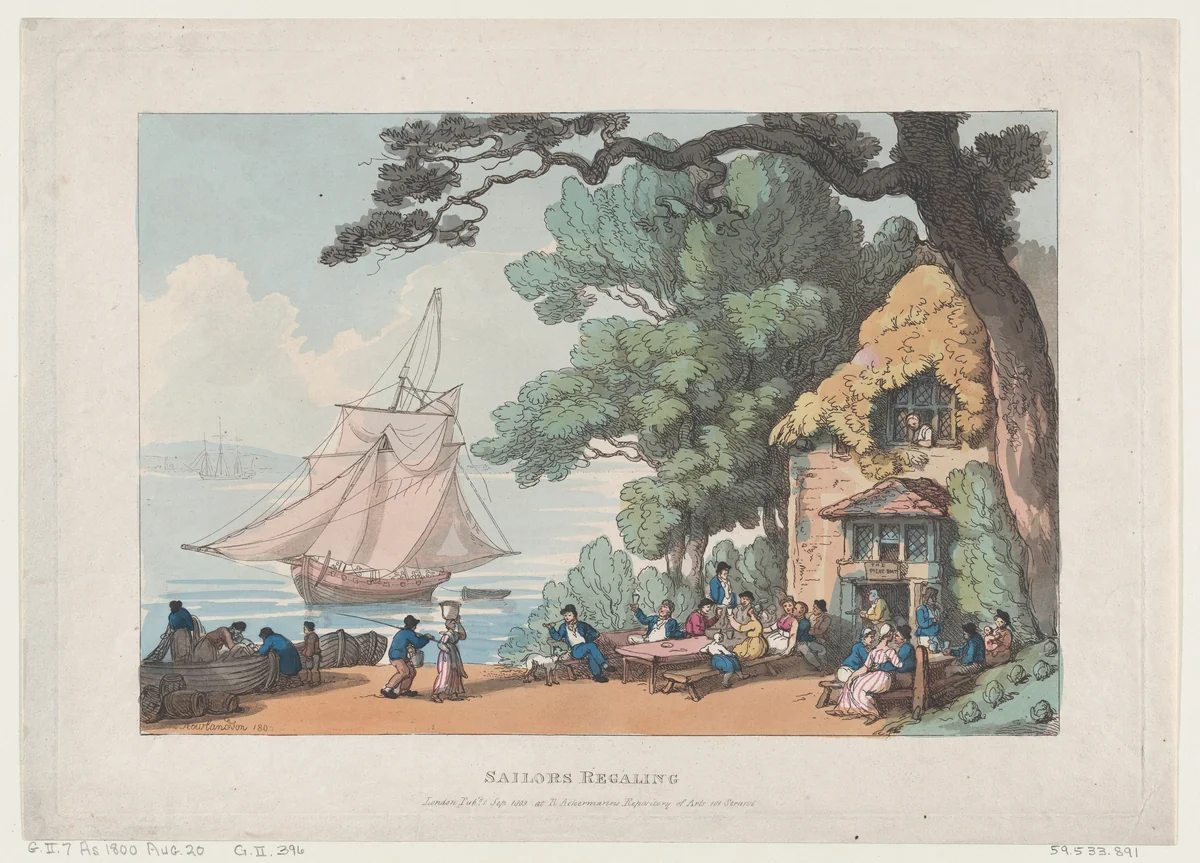 Sailors Regaling by Thomas Rowlandson, print, 1803