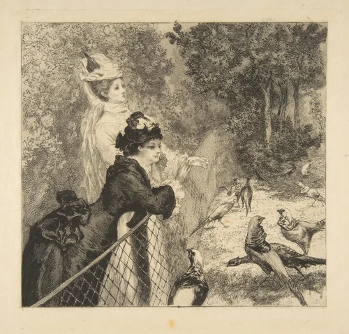 In the Zoological Garden by Félix Bracquemond, print, 1868-1878