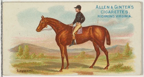 Laggard, from The World's Racers series (N32) for Allen & Ginter Cigarettes by Allen & Ginter, print, 1888