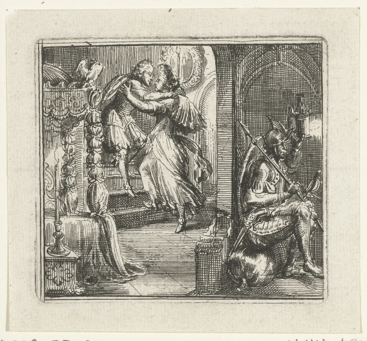 Illustratie voor de Decamerone van Boccaccio by Romeyn de Hooghe, print, 1697