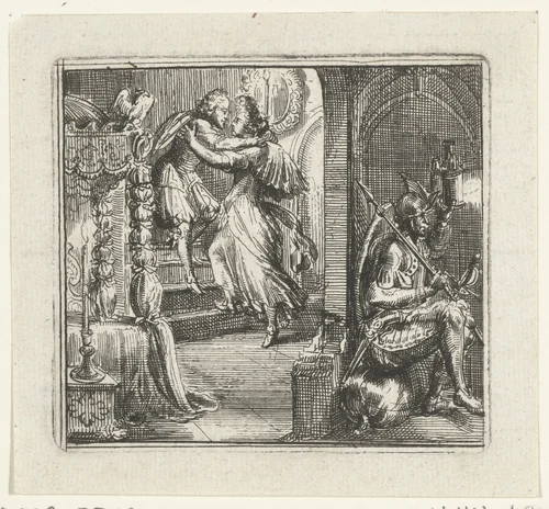 Illustratie voor de Decamerone van Boccaccio by Romeyn de Hooghe, print, 1697