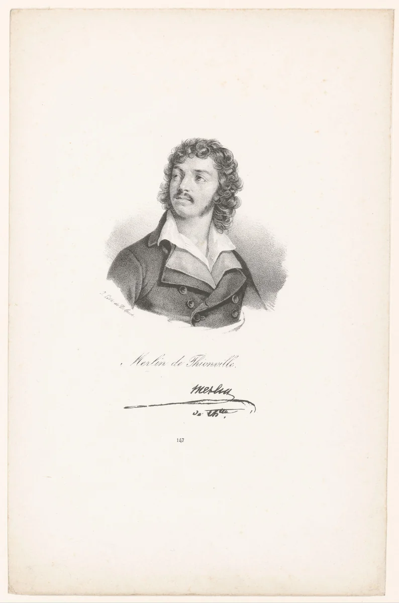 Portret van Antoine Christophe Merlin by anonymous, print, 1818-1842