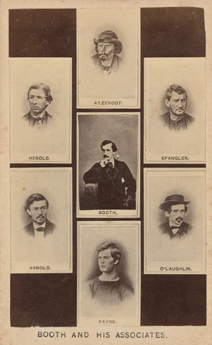 Booth and his Associates by Joseph Ward, photograph, 1865