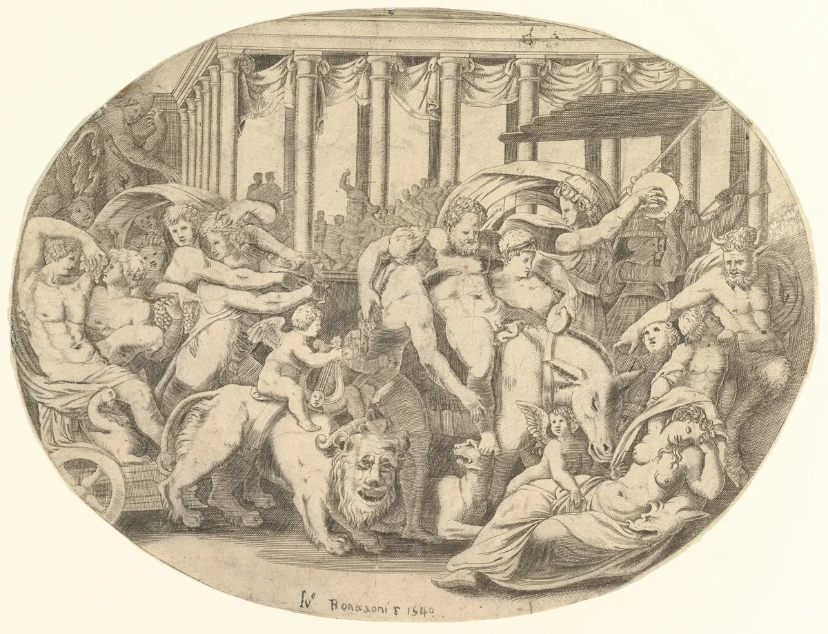 The Triumph of Bacchus by anonymous, print, 1500-1599