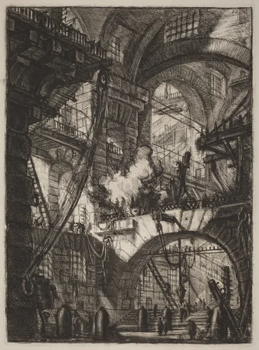 The Smoking Fire by Giovanni Battista Piranesi, print, 1800-1809