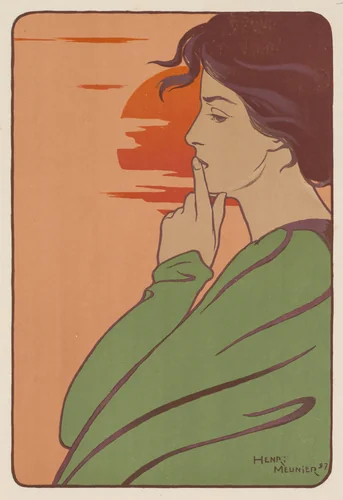 L'Heure du silence by Henri Georges Meunier, print, 1897