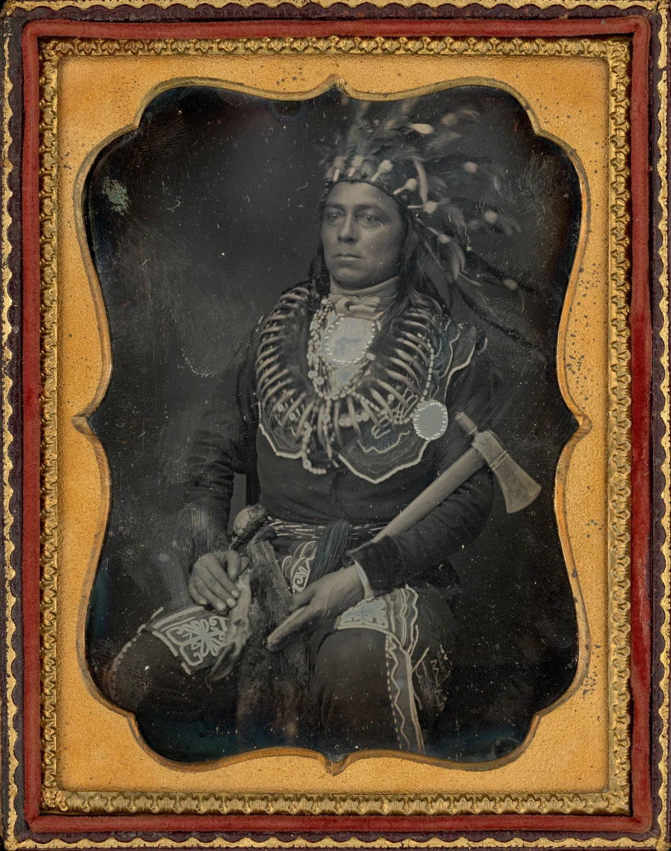 Chief Maungwudaus by American 19th Century, photograph, 1845