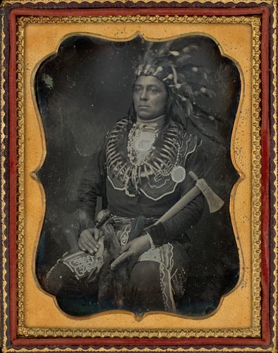 Chief Maungwudaus by American 19th Century, photograph, 1845