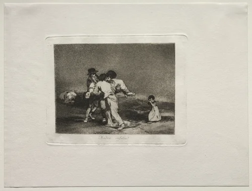 The Horrors of War: Unhappy Mother by Francisco de Goya, print, 1810-1820