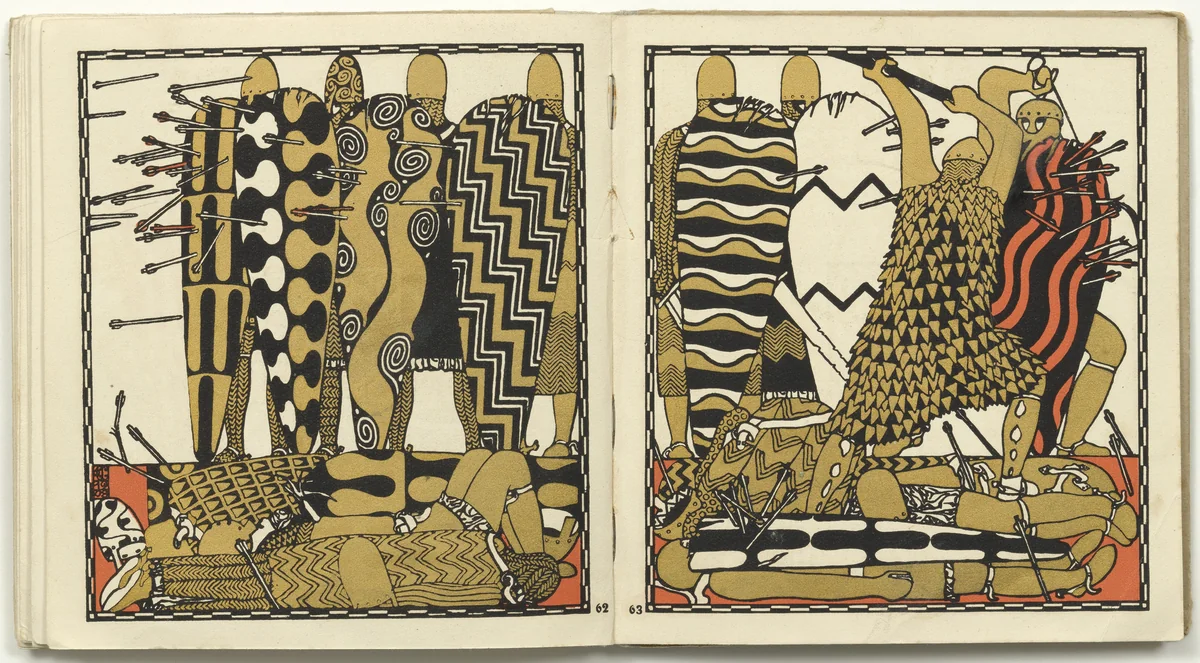 Untitled from Die Nibelungen (The Nibelungs) by Carl Otto Czeschka, illustrated book, 1920