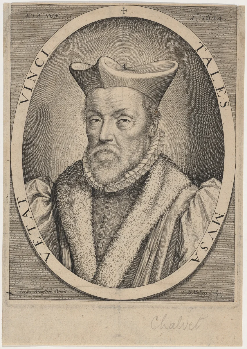 M. de Chalvel by Karel van Mallery, print, 1571-1635