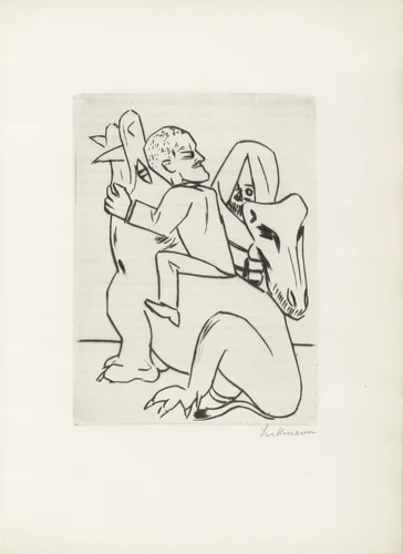 Plate (facing page 26) fromEbbi by Max Beckmann, illustrated book, 1924