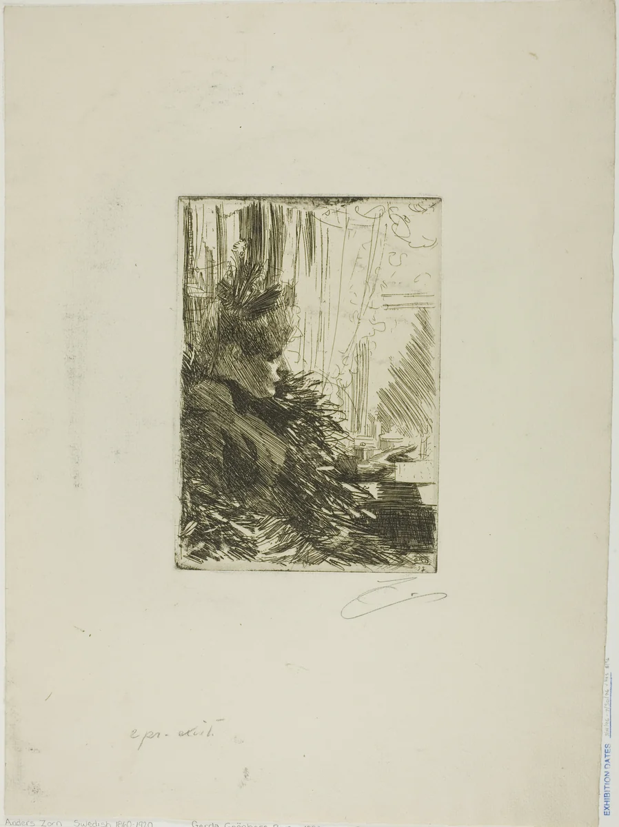 Gerda Grönberg II by Anders Zorn, print, 1892