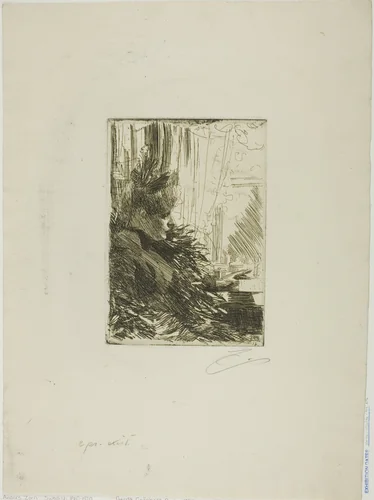 Gerda Grönberg II by Anders Zorn, print, 1892