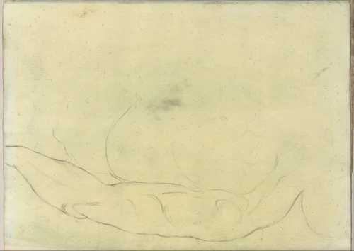 Sketches of male bodies, after Michelangeolo (?) (Smaller Italian sketchbook, leaf 18 recto) by Joseph Wright, drawing, 1774-1775