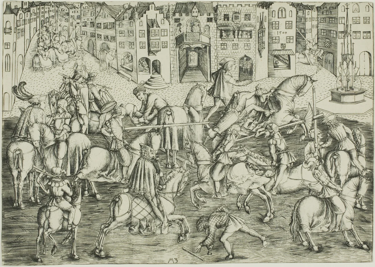 The Tournament by Master M.Z., print, 1500
