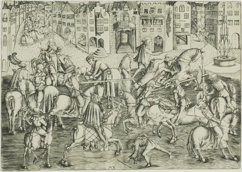 The Tournament by Master M.Z., print, 1500