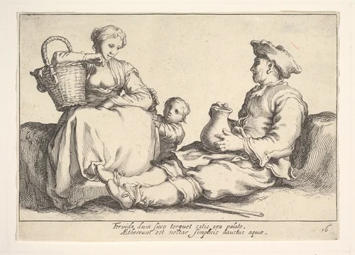 Pleasures of Occupation by Cornelis Bloemaert, print, 1610-1684