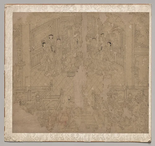 Album of Daoist and Buddhist Themes: Procession of Daoist Deities: Leaf 2 by Unknown, painting, 1200-1299