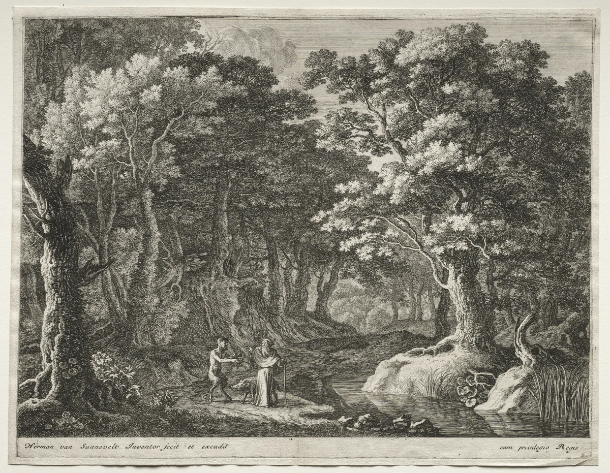 The Penitents: The Temptation of St. Anthony by Herman van Swanevelt, print, 1620-1655