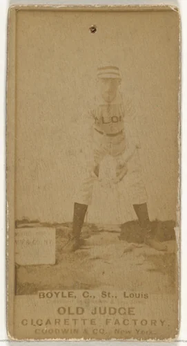 John Anthony "Honest John" Boyle, Catcher, St. Louis Browns, from the Old Judge series (N172) for Old Judge Cigarettes by Goodwin & Company, photograph, 1887-1890