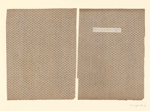 Twee bladen met strooipatroon met ovaal motief op doorlopend lijnenfond by anonymous, other, 1750-1900