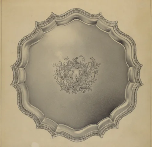 Silver Tray by Horace Reina, index of american design, 1937