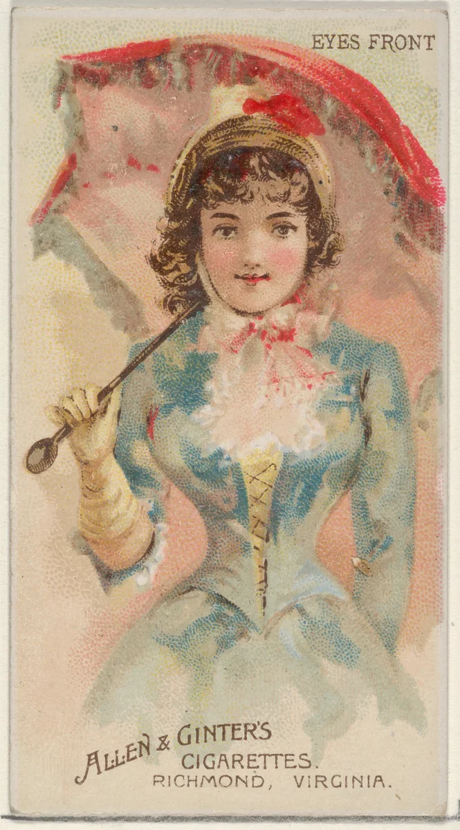 Eyes Front, from the Parasol Drills series (N18) for Allen & Ginter Cigarettes Brands by Allen & Ginter, print, 1888