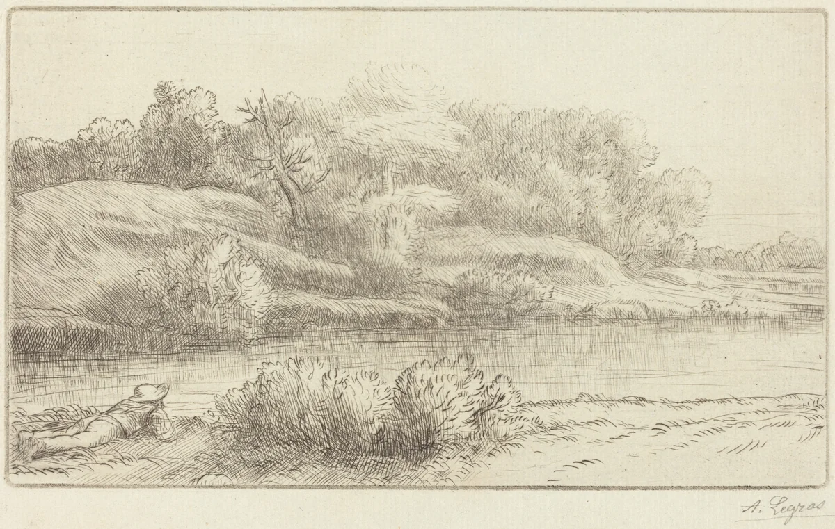 Banks of the Venelle (Bord de la Venelle) by Alphonse Legros, print, 1877-1900