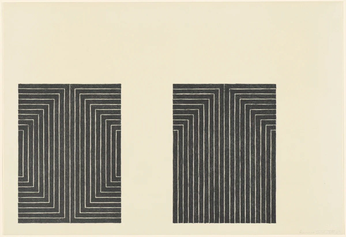 Club Onyx—Seven Steps from Black Series I by Frank Stella, portfolio, 1967