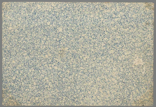 Blad met adermarmer in blauw by anonymous, print, 1834