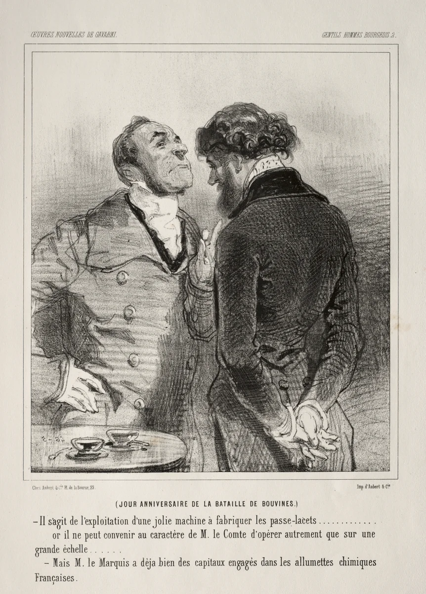 Gentils Hommes Bourgeois by Paul Gavarni, print, 1841-1851