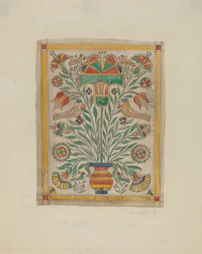 Pa. German Fractur by Elmer R. Kottcamp, index of american design, 1935-1942