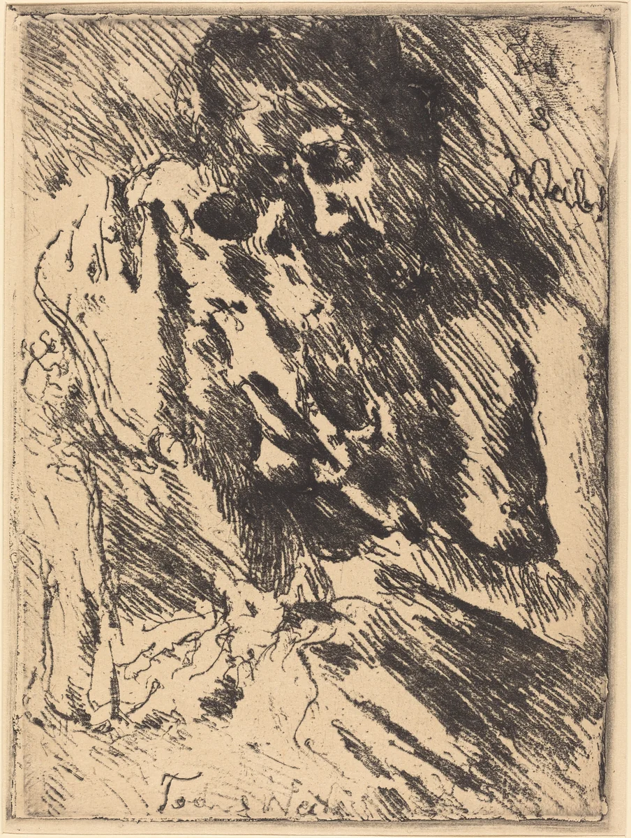 Death and the Woman (Tod und Weib) from Dance of Death (Totentanz) by Lovis Corinth, portfolio, 1921