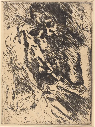 Death and the Woman (Tod und Weib) from Dance of Death (Totentanz) by Lovis Corinth, portfolio, 1921