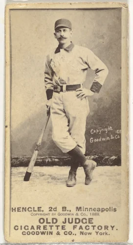 Emery J. "Moxie" Hengel, 2nd Base, Minneapolis, from the Old Judge series (N172) for Old Judge Cigarettes by Goodwin & Company, photograph, 1888