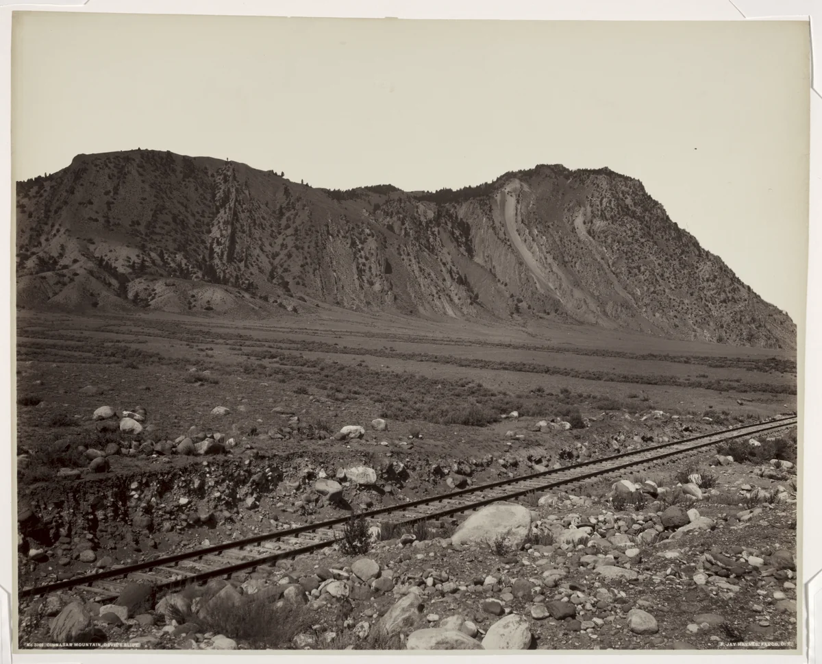 Cinnabar Mountain, Devil Slide by Frank Jay Haynes, photograph, 1880-1889