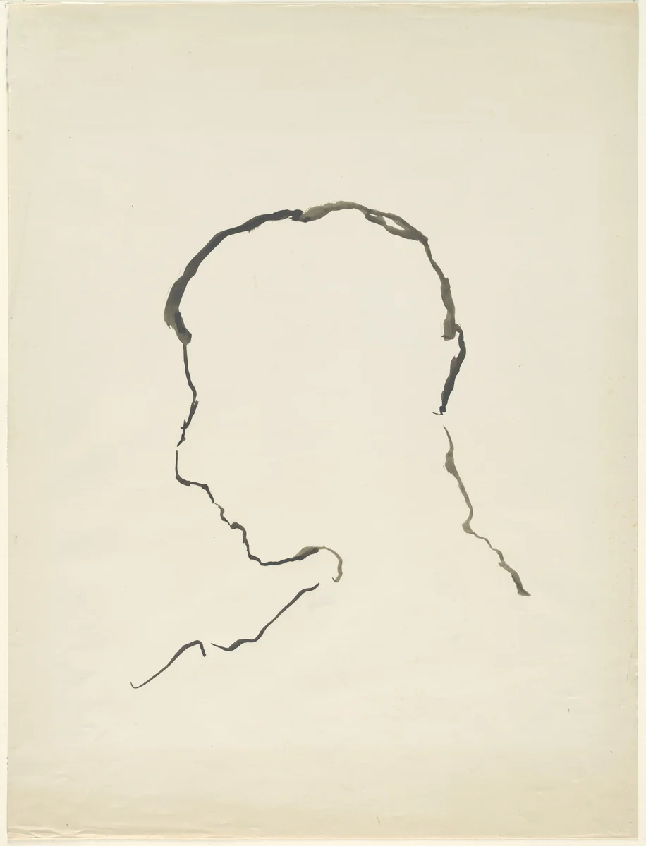 Profile of Valentine Godé-Darel by Ferdinand Hodler, drawing, 1914