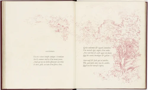 Double page plate (pages 4 and 5) from Parallèlement (In Parallel) by Pierre Bonnard, illustrated book, 1900